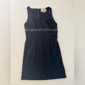 Tickets Clothing-Vintage-90’s-Navy-Faux Suede-Dress-Size 9